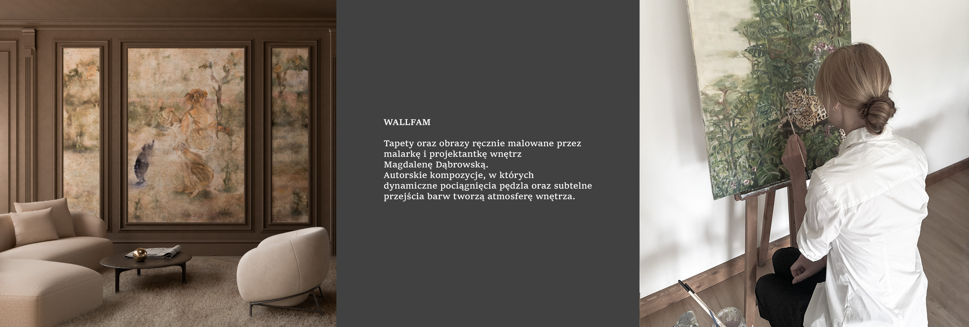 Artysta Wallfam — twórca ręcznie malowanych tapet artystycznych i obrazów na zamówienie