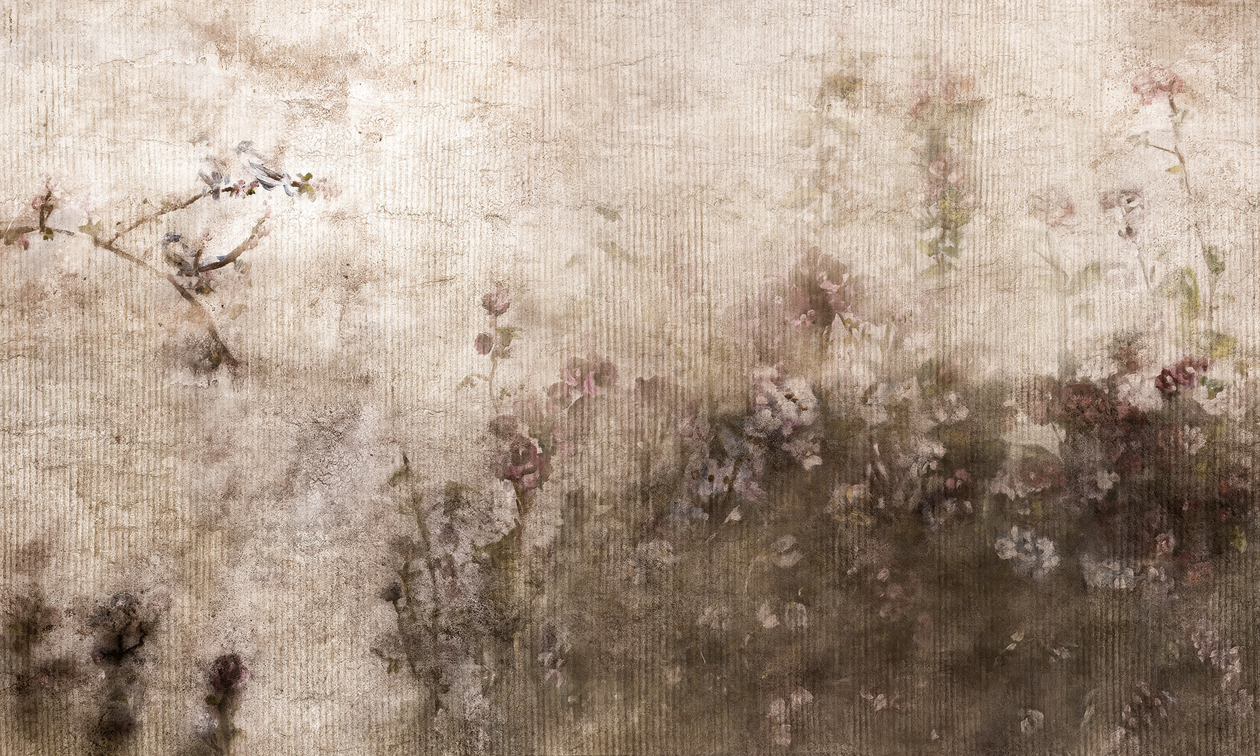 Tapeta artystyczna Lascaux — Marzenia ptaków, wizualizacja wnętrza | Wallfam