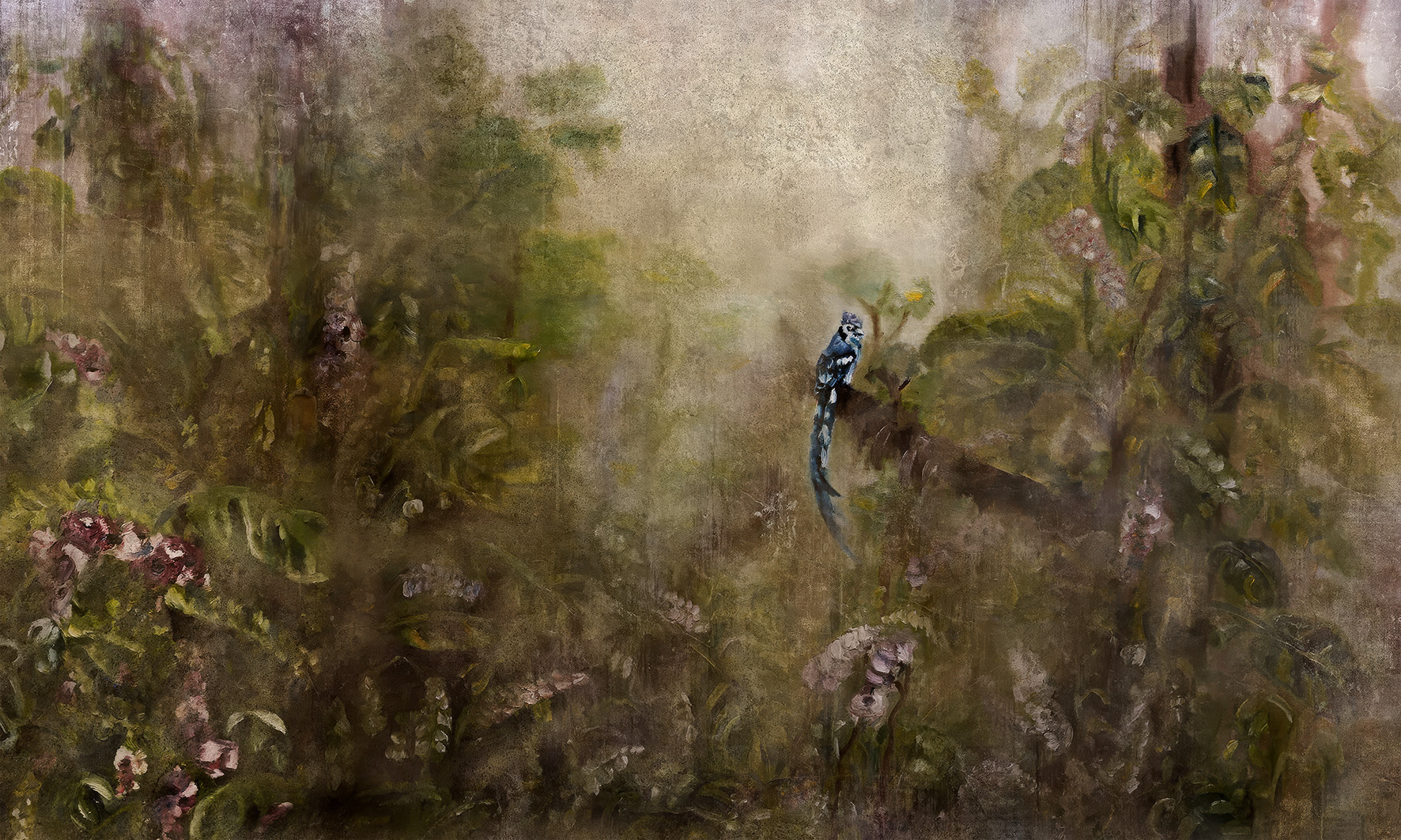 Tapeta artystyczna Lascaux — Przystanek Amazonia, wizualizacja wnętrza | Wallfam