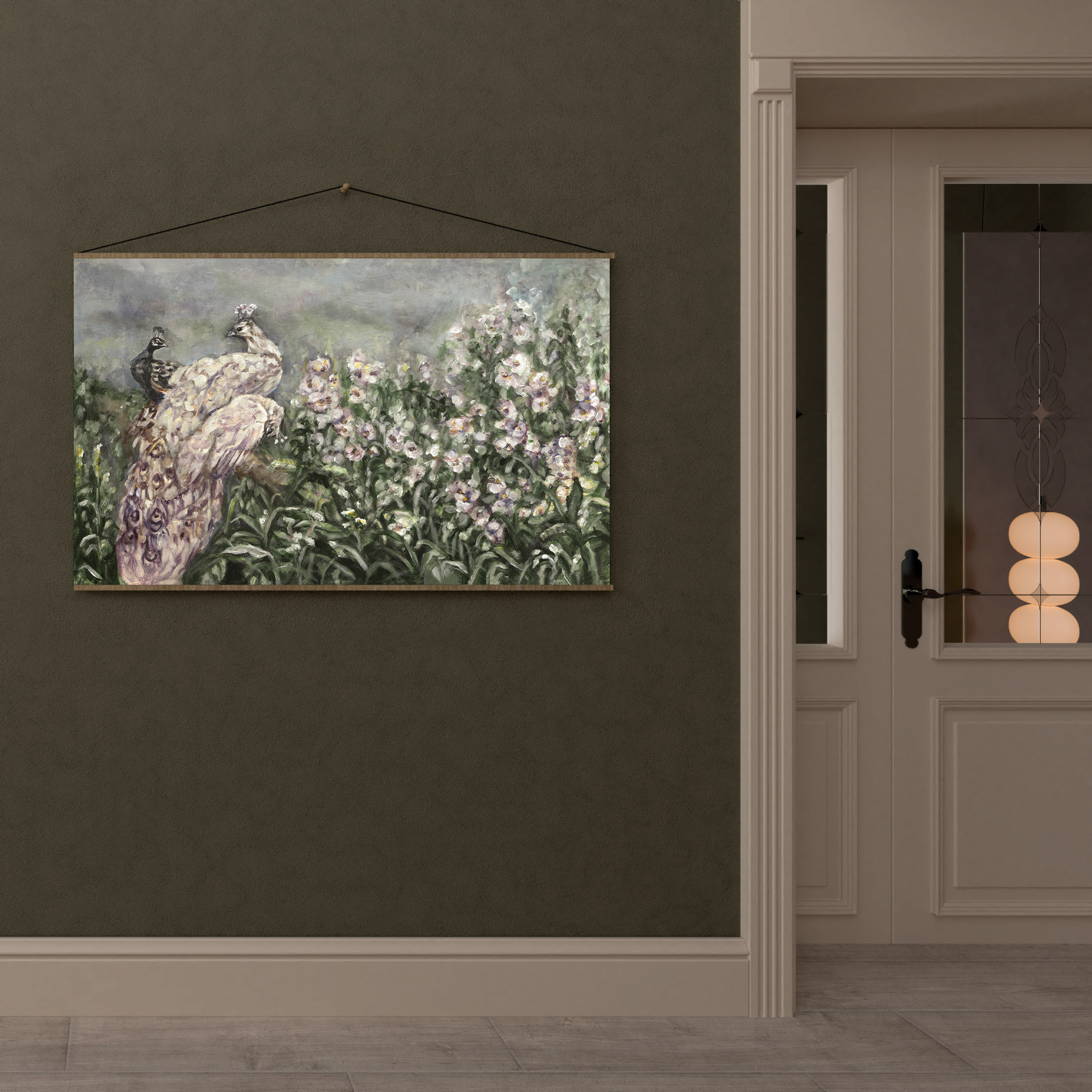 Ręcznie malowany obraz botaniczny — Paleta piór | Wallfam
