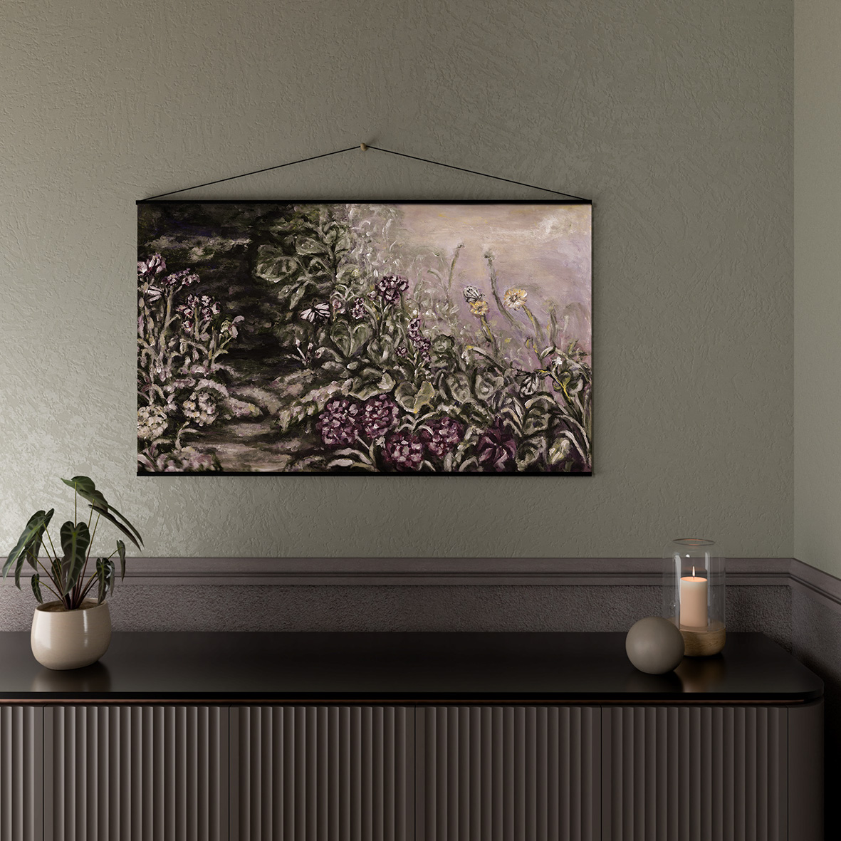Ręcznie malowany obraz botaniczny — Przystanek Amazonia, wersja 3 | Wallfam