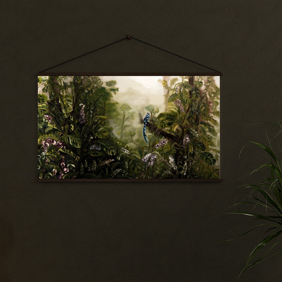 Ręcznie malowany obraz botaniczny — Wodny bukiet I, wersja 3 | Wallfam