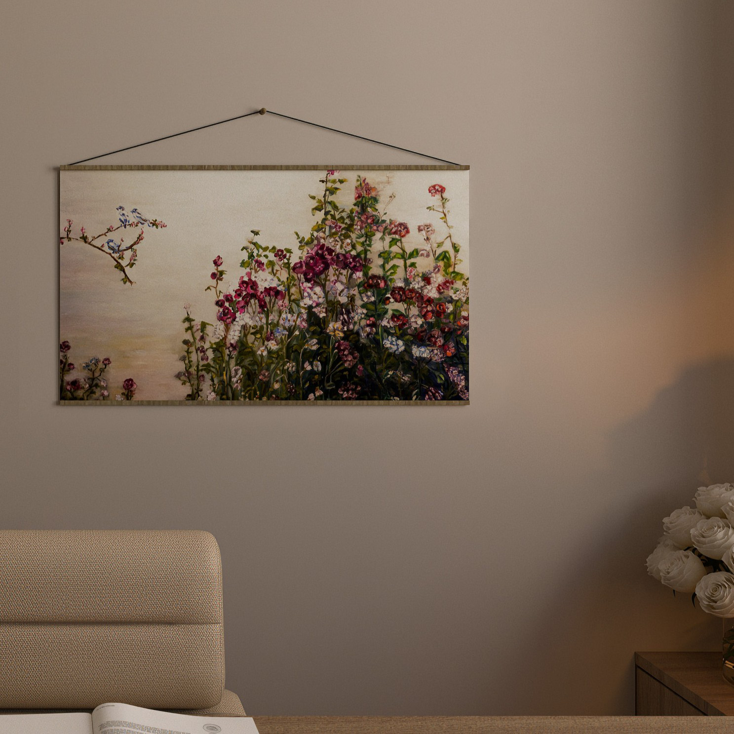 Ręcznie malowany obraz botaniczny — Panny w Pompejach, wersja 3 | Wallfam