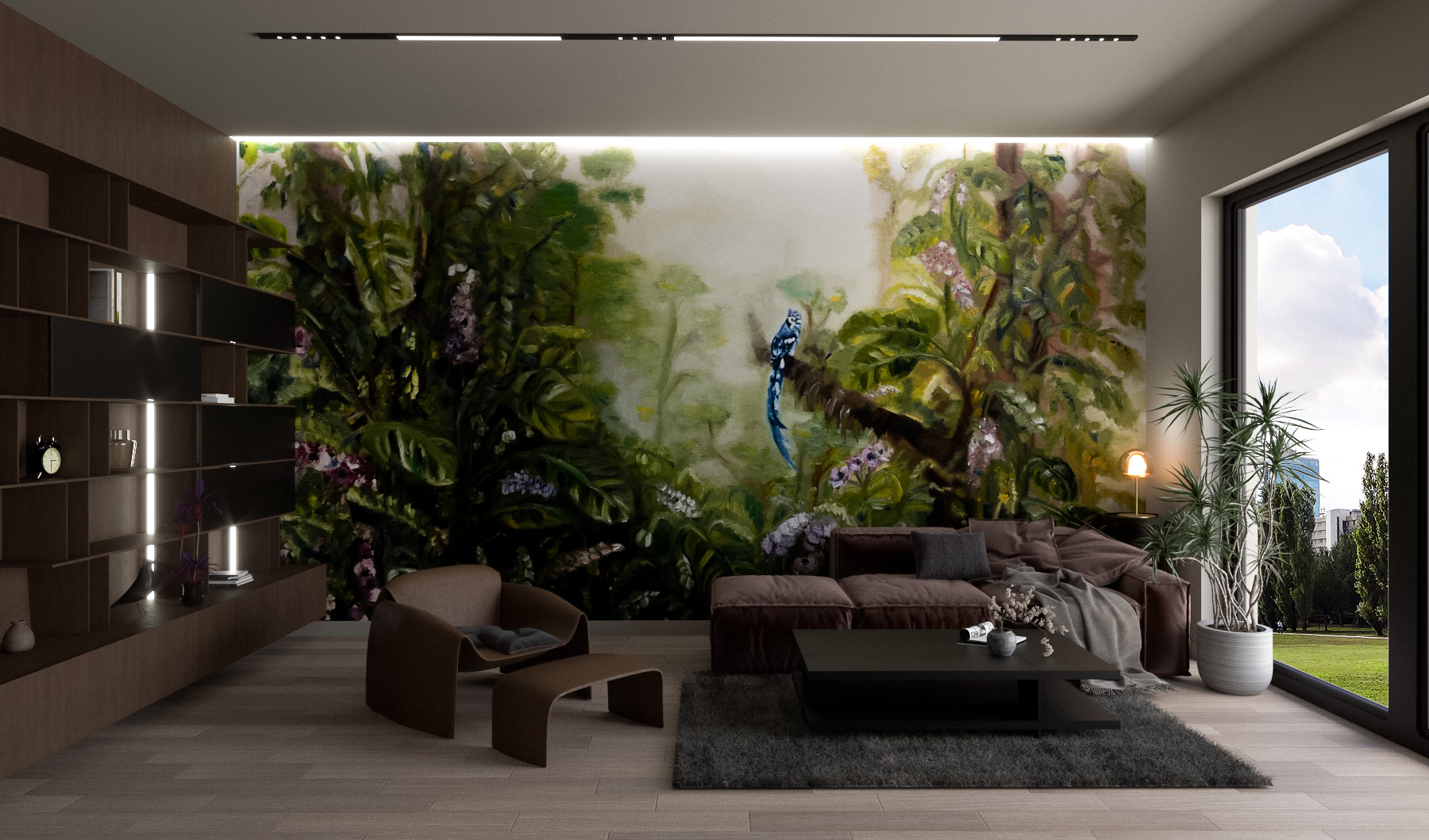 Tapeta artystyczna Arles — Przystanek Amazonia, wizualizacja wnętrza | Wallfam