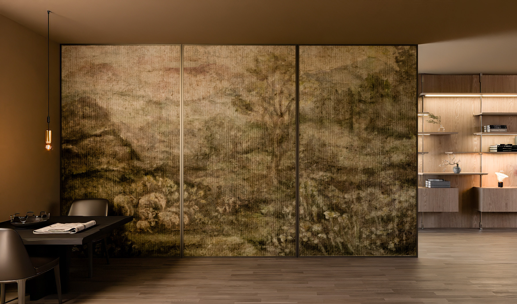 Tapeta artystyczna Lascaux — Owcze historie, wizualizacja wnętrza | Wallfam